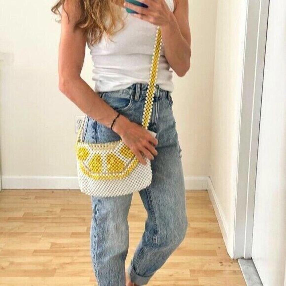 Bag BOUFFANTS and BROKEN HEARTS Beaded Crossbody MSRP $158.00